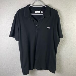 Lacoste men’s black slim fit short sleeve polo XL‎